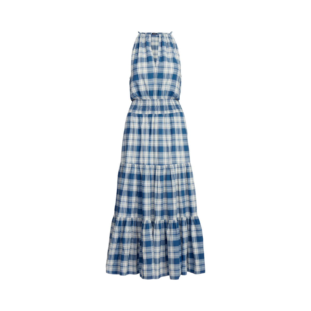 【送料 関税込】POLO RALPH LAUREN Plaids linen maxi dress Plaids linen maxi dress in blue - Polo Ralph Lauren | Mytheresa