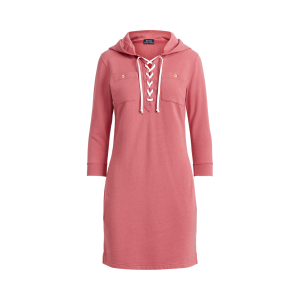 Robe &agrave; capuche et lacets en coton &eacute;ponge Polo Ralph Lauren en 1