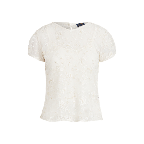 Camiseta de tul con bordado de flores Polo Ralph Lauren en 1