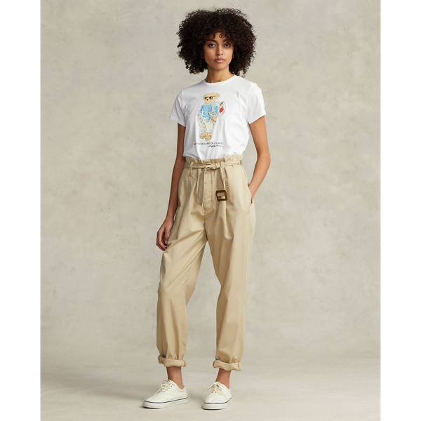 White Summer Cable Polo Bear Jersey T-Shirt Polo Ralph Lauren 4