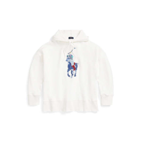 Quilted Big Pony Fleece Hoodie Polo Ralph Lauren 1