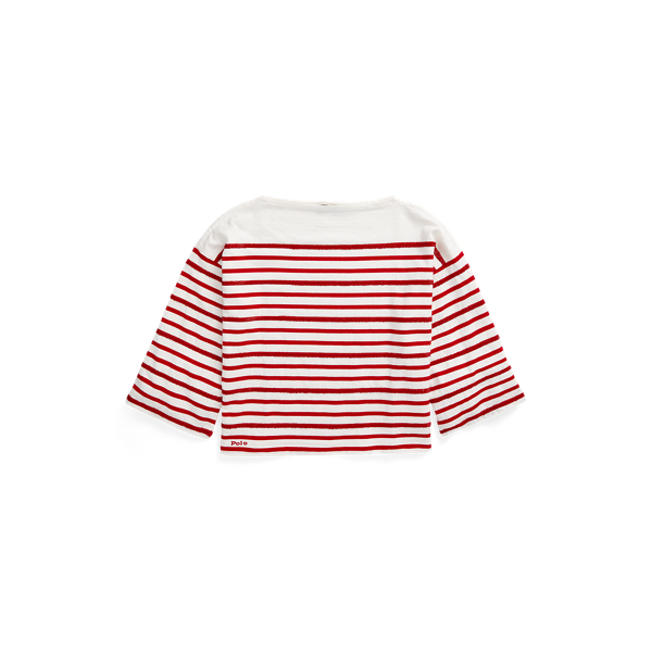 Deckwash White/Red Oversize Striped Jersey Crewneck T-Shirt Polo Ralph Lauren 2