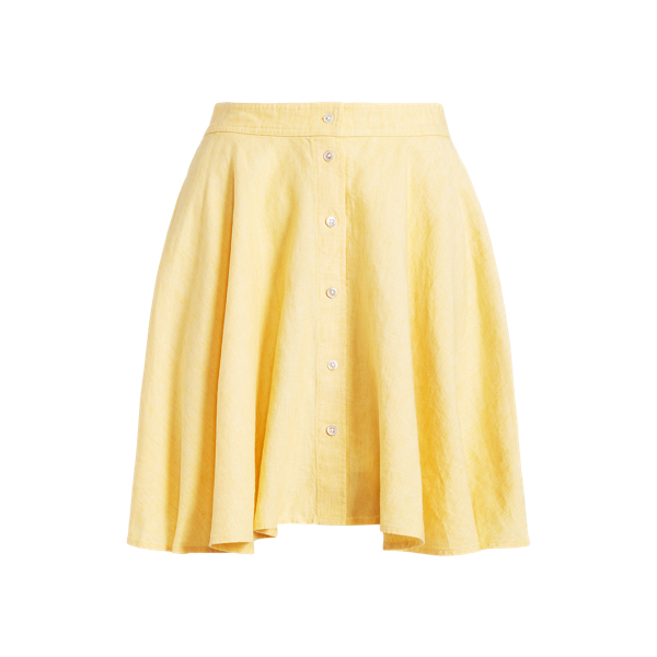 Linen A-Line Button-Front Skirt Polo Ralph Lauren 1