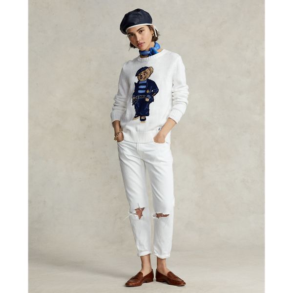 Pullover mit Polo Bear Polo Ralph Lauren in Wei&szlig; multi 4