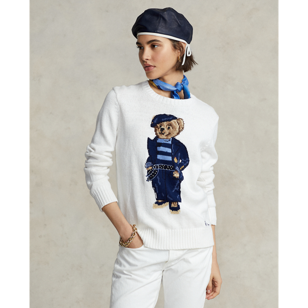 Pullover mit Polo Bear Polo Ralph Lauren in Wei&szlig; multi 7