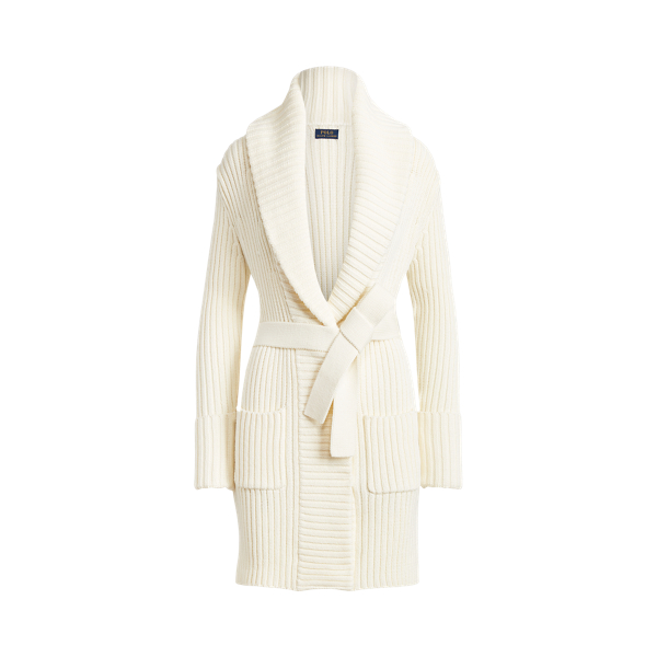 Shawl-Collar Cotton Cardigan