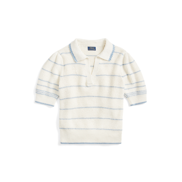 Striped Cotton-Linen Polo Jumper Polo Ralph Lauren 1
