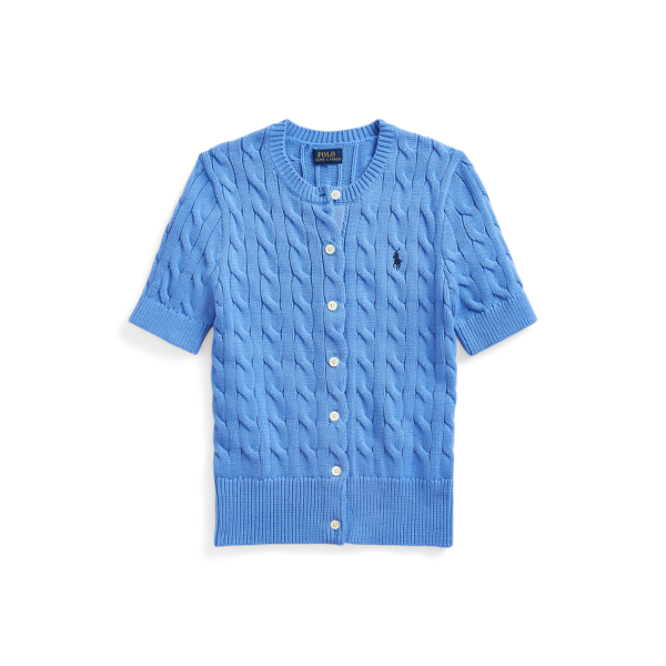 Cable-Knit Elbow-Sleeve Cotton Cardigan Polo Ralph Lauren 1