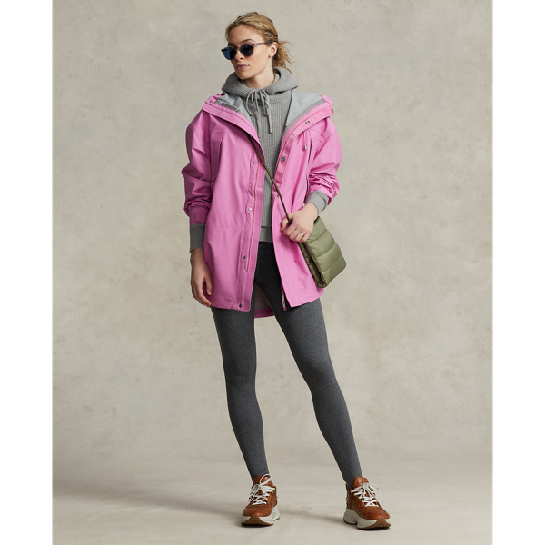 Coupe-vent &agrave; capuche r&eacute;sistant &agrave; l'eau RLX en Rose lagune 4