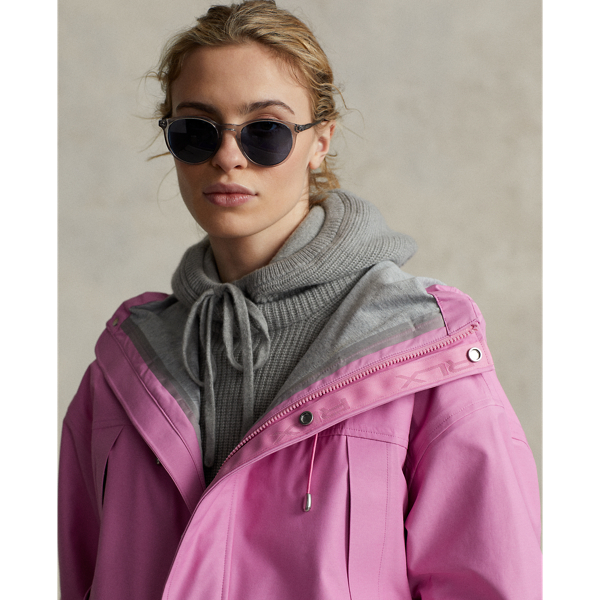 Coupe-vent &agrave; capuche r&eacute;sistant &agrave; l'eau RLX en Rose lagune 6