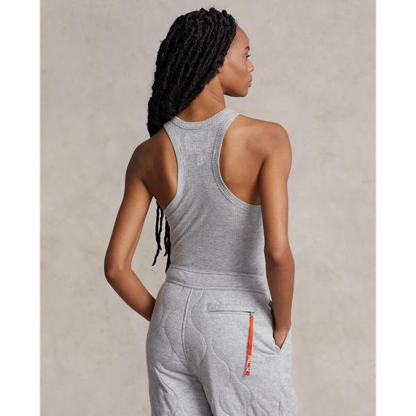 Andover Heather Ribbed Racerback Tank RLX 5
