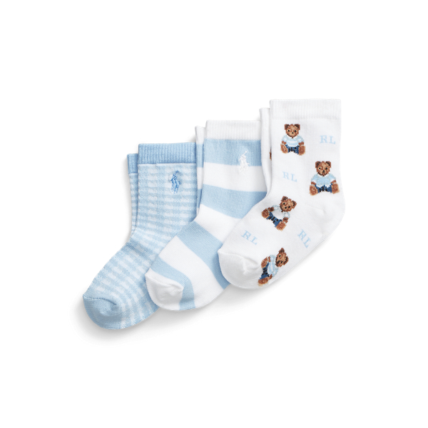 Set van 3 paar crewsokken met Polo Bear