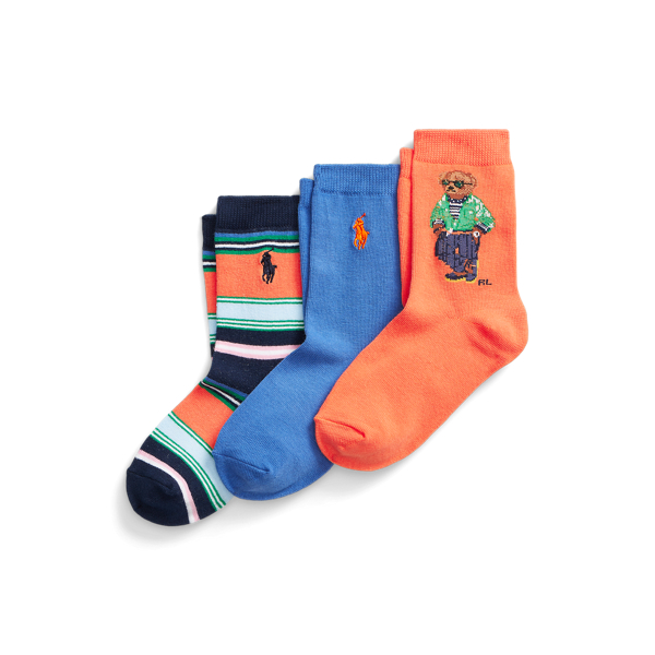 Polo Bear Crew Sock 3-Pack Boys 6-14 Years 1
