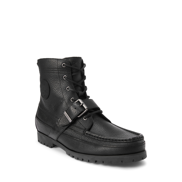 Black Ranger Grained Leather Boot Polo Ralph Lauren 3