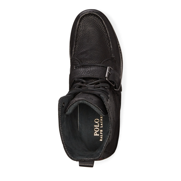 Black Ranger Grained Leather Boot Polo Ralph Lauren 4