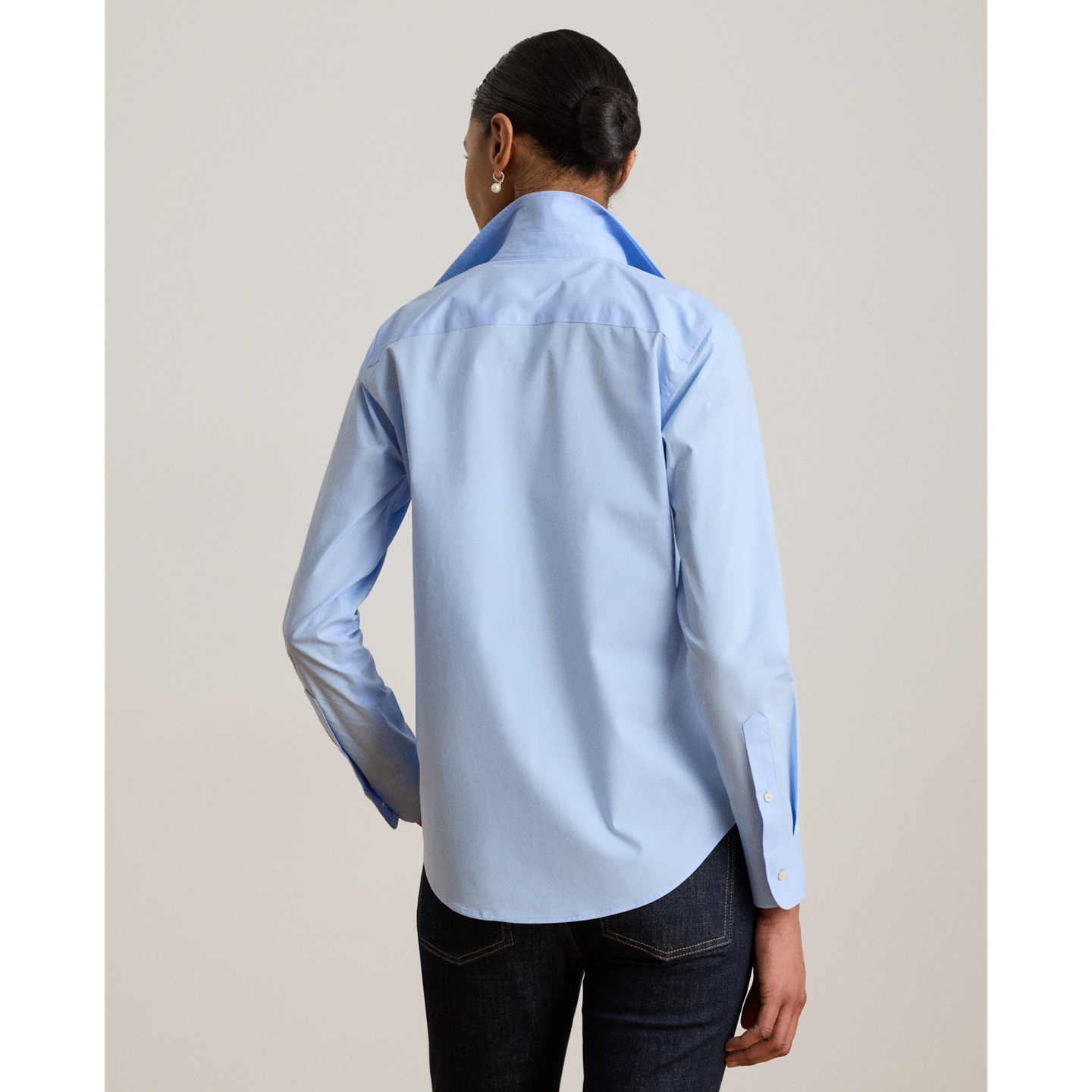 Женская рубашка Ralph Lauren Classic Fit Easy Care Cotton, цвет: Синий — фото 2