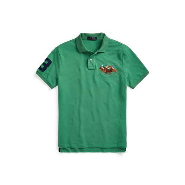 Raft Green Custom Slim Fit Triple-Pony Polo Shirt Polo Ralph Lauren 2