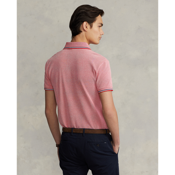 RL 2000 Red/White Slim Fit Stretch Birdseye Polo Shirt Polo Ralph Lauren 5