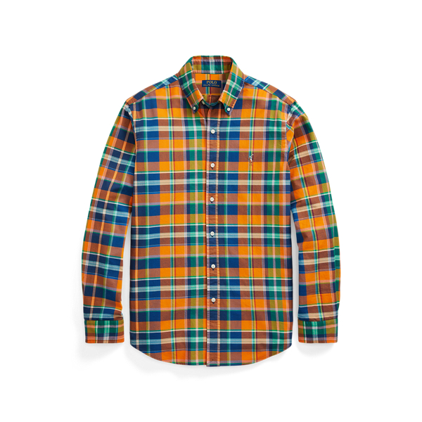 Classic Fit Plaid Oxford Shirt