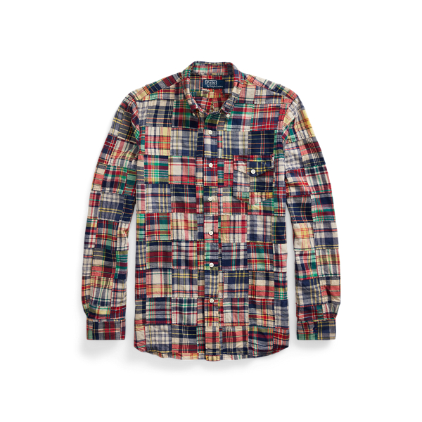 Custom Fit Patchwork Madras Shirt Polo Ralph Lauren 1