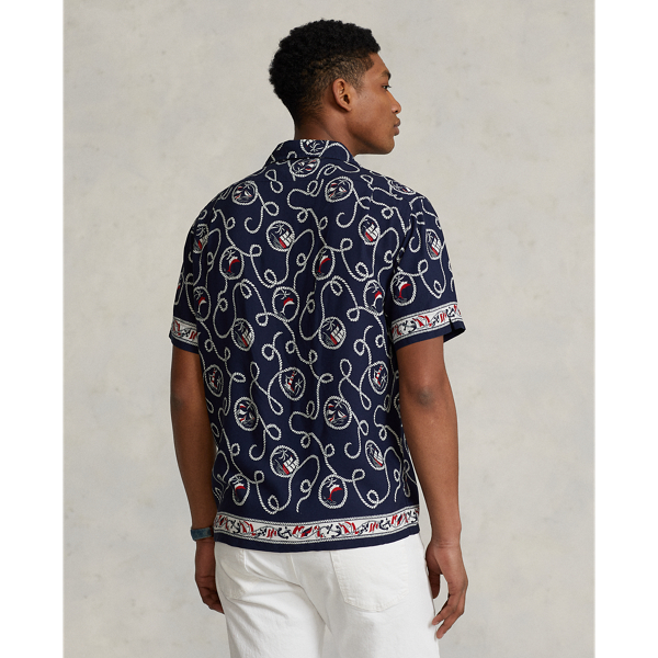 Nautical Twist Classic Fit Nautical-Print Camp Shirt Polo Ralph Lauren 4