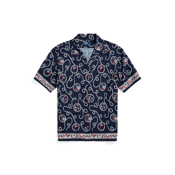 Nautical Twist Classic Fit Nautical-Print Camp Shirt Polo Ralph Lauren 2