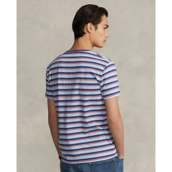 Office Blue Multi Custom Slim Fit Striped Jersey T-Shirt Polo Ralph Lauren 5