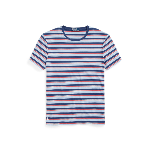 Office Blue Multi Custom Slim Fit Striped Jersey T-Shirt Polo Ralph Lauren 2