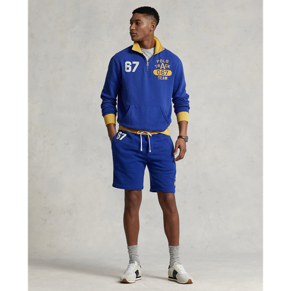 Sweatshirt de tecido polar com fecho-&eacute;clair 3/4 e log&oacute;tipo Polo Ralph Lauren em Heritage Royal 4