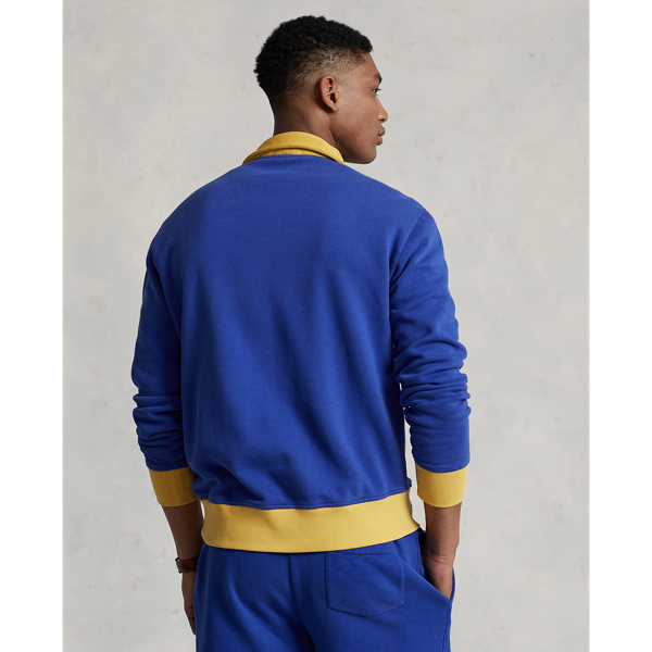 Sweatshirt de tecido polar com fecho-&eacute;clair 3/4 e log&oacute;tipo Polo Ralph Lauren em Heritage Royal 5