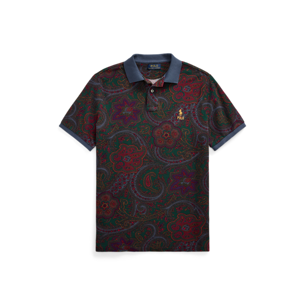 Classic Fit Paisley Mesh Polo Shirt Polo Ralph Lauren 1