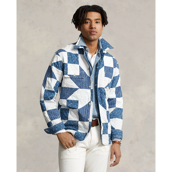 Patchwork Cotton-Linen Shirt Jacket for Men | Ralph Lauren® QA