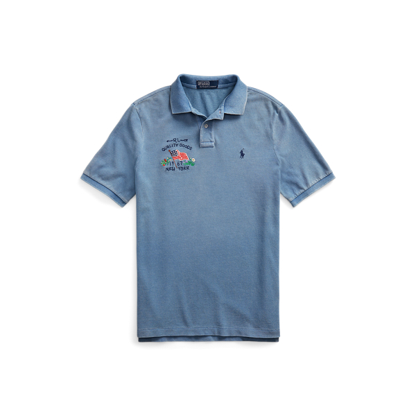 Classic Fit Flag Mesh Polo Shirt Polo Ralph Lauren 1