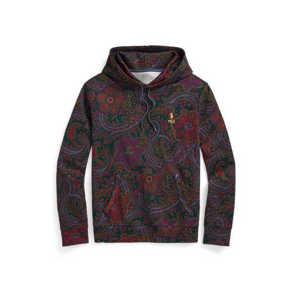 Paisley Print Double Knit Hoodie