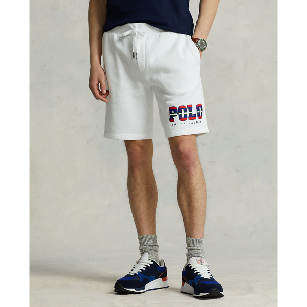White 8.5-Inch Logo Fleece Short Polo Ralph Lauren 4