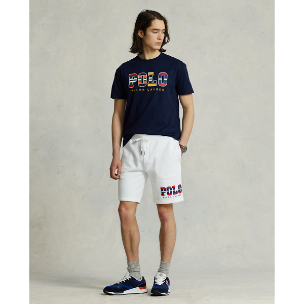 White 8.5-Inch Logo Fleece Short Polo Ralph Lauren 1