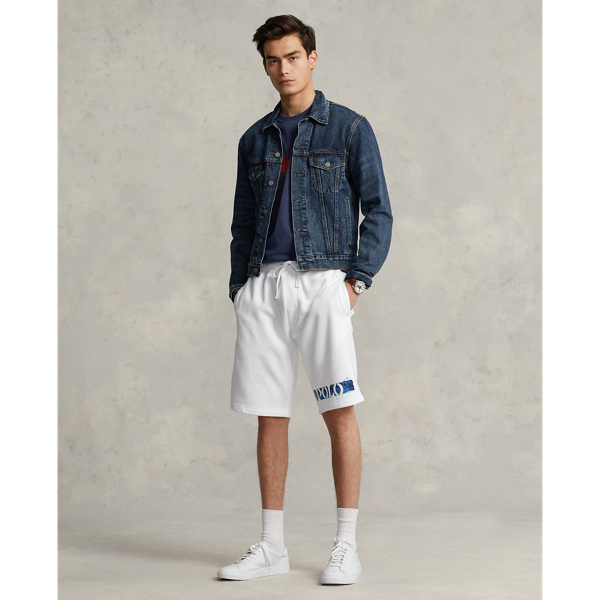 White 9.5-Inch Logo Fleece Short Polo Ralph Lauren 1