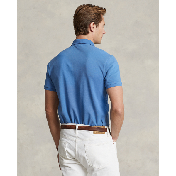 Retreat Blue Custom Slim Fit Big Pony Mesh Polo Shirt Polo Ralph Lauren 5