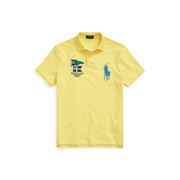Custom Slim Fit Big Pony Mesh Polo Shirt Polo Ralph Lauren 1