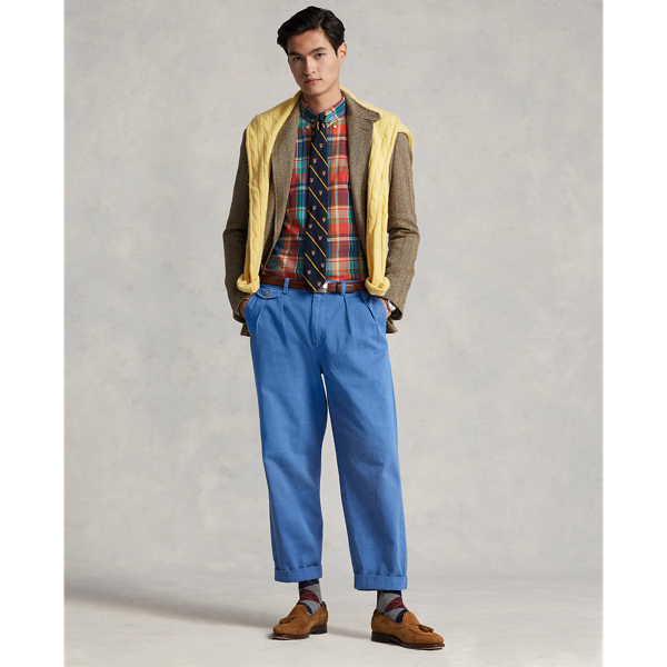 Retreat Blue Whitman Relaxed Fit Pleated Chino Pant Polo Ralph Lauren 1