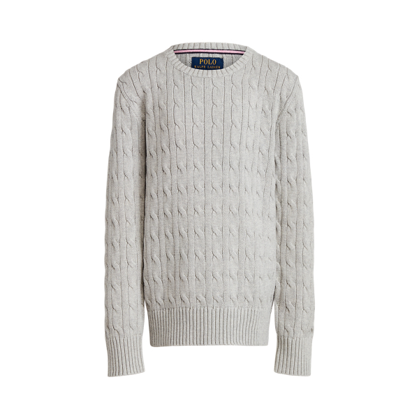 Boys’ Cable-Knit Cotton Sweater