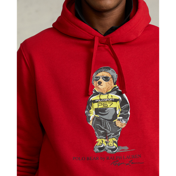 Red Polo Sport Polo Sport Polo Bear Fleece Hoodie Polo Ralph Lauren 6