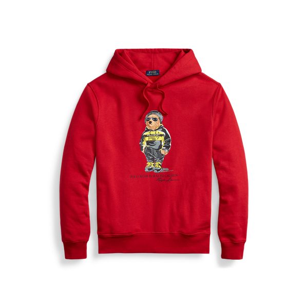 Red Polo Sport Polo Sport Polo Bear Fleece Hoodie Polo Ralph Lauren 2
