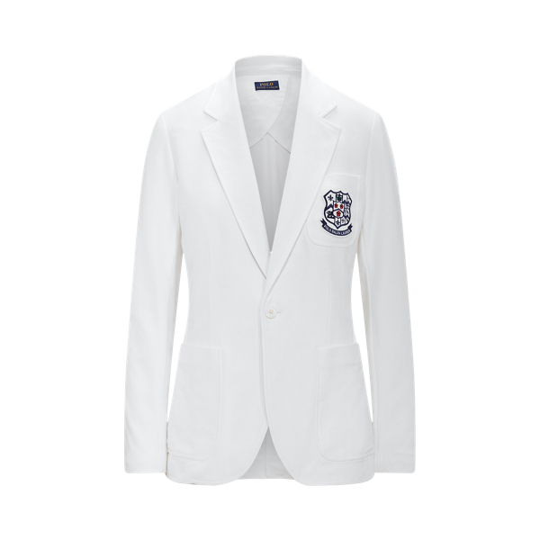 Logo-Crest Stretch Cotton Blazer Polo Ralph Lauren 1