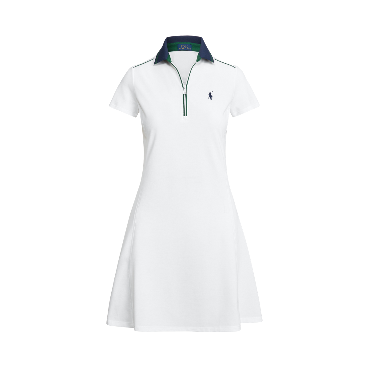 Wimbledon Piqué Quarter-Zip Polo Dress