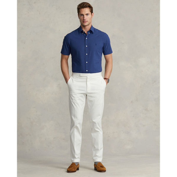 Light Navy Slim Fit Stretch Poplin Shirt Polo Ralph Lauren 4