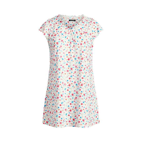 Floral Flutter-Sleeve Nightgown Lauren Woman 1