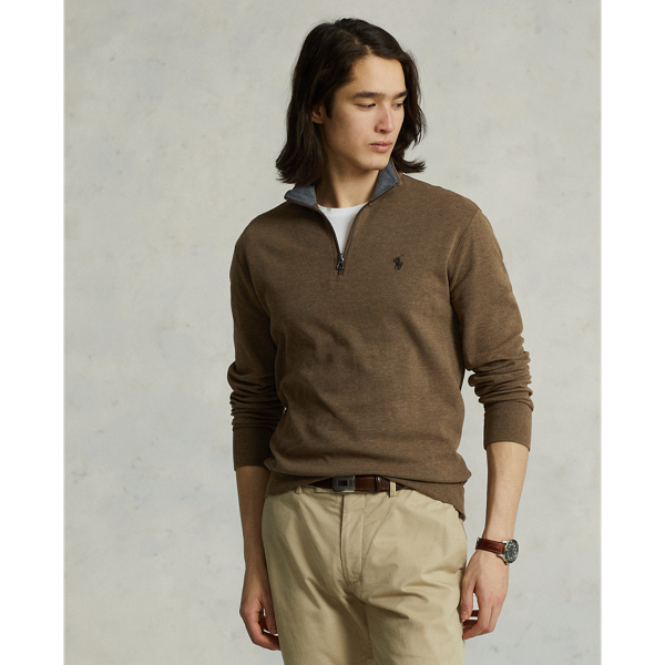 Luxury Jersey Quarter-Zip Pullover