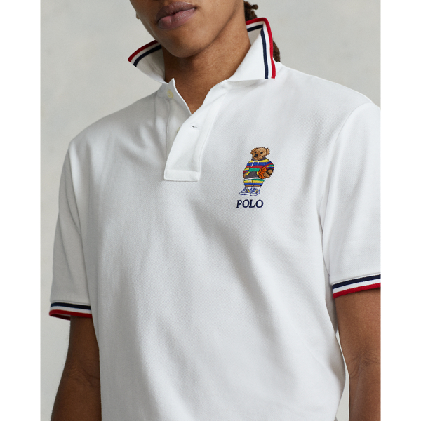 Polo ajust&eacute; Polo Bear Polo Ralph Lauren en Blanc moussaillon actif 6