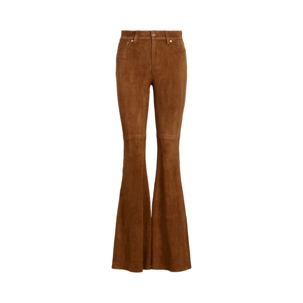 Flare broek van lamsleer Polo Ralph Lauren in 1
